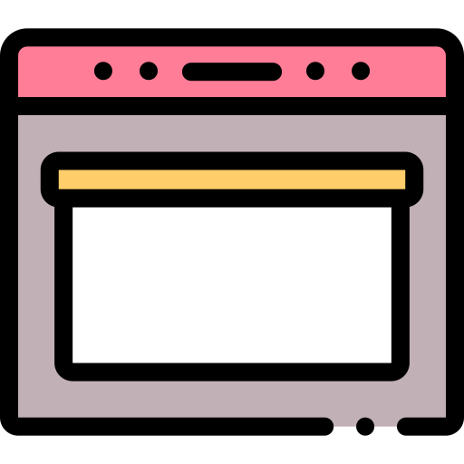 horno Detailed Rounded Lineal color icono