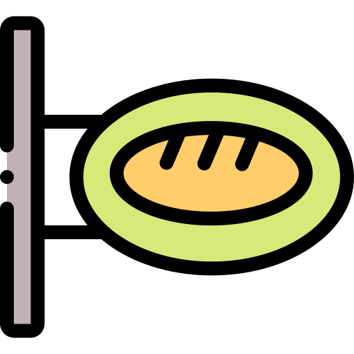 ベーカリー Detailed Rounded Lineal color icon