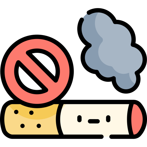zakaz palenia Kawaii Lineal color ikona