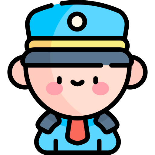 guardia de seguridad Kawaii Lineal color icono