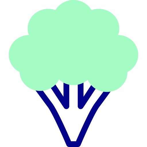 broccoli Detailed Mixed Lineal color icona