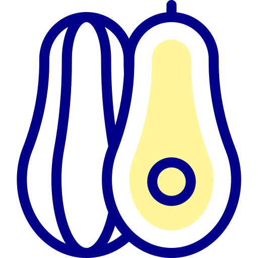 버터넛 스쿼시 Detailed Mixed Lineal color icon