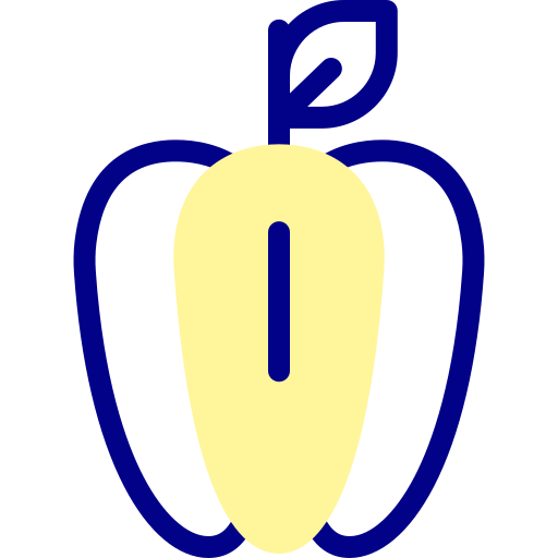 pimiento amarillo Detailed Mixed Lineal color icono