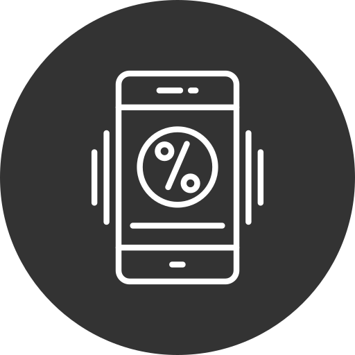 Interest rate Generic Glyph icon