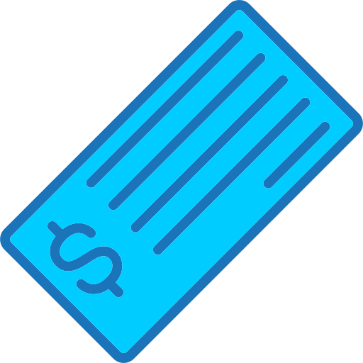 Cheque Generic Blue icon