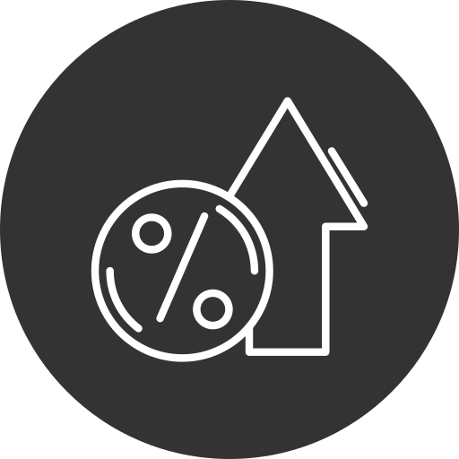 Interest rate Generic Glyph icon