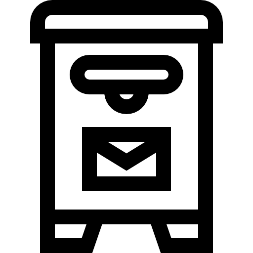 skrzynka pocztowa Basic Straight Lineal ikona