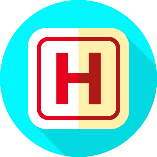 病院 Flat Circular Flat icon