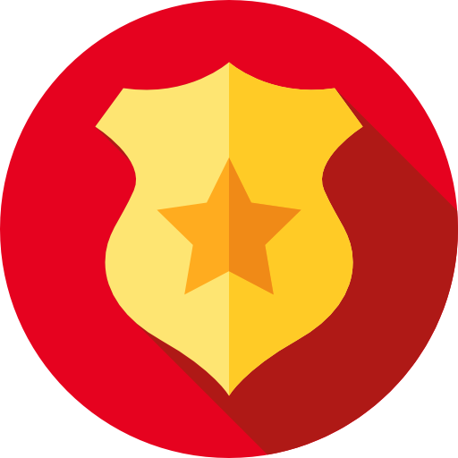 odznaka policyjna Flat Circular Flat ikona