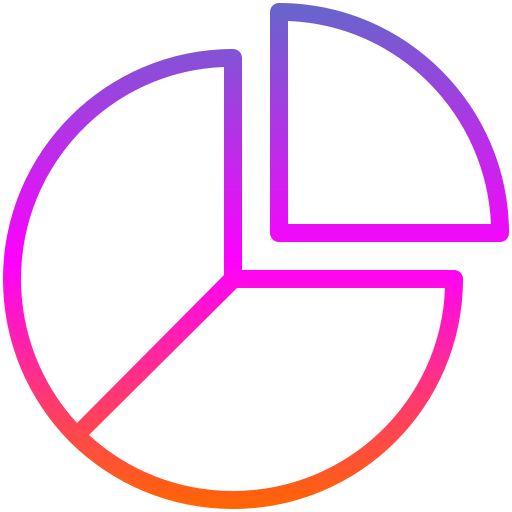 diagramme circulaire Generic Gradient Icône