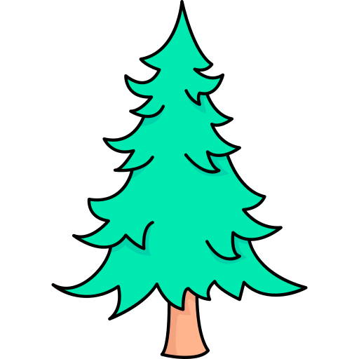 Balsam fir Generic Thin Outline Color icon