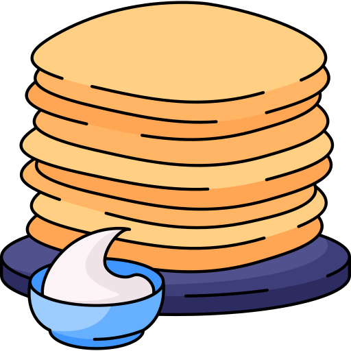 pancakes Generic Thin Outline Color icona