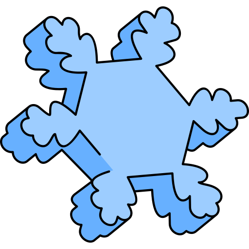 Snowflake Generic Thin Outline Color icon