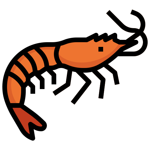 camarón Surang Lineal Color icono