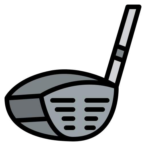 골프 클럽 Iconixar Lineal Color icon
