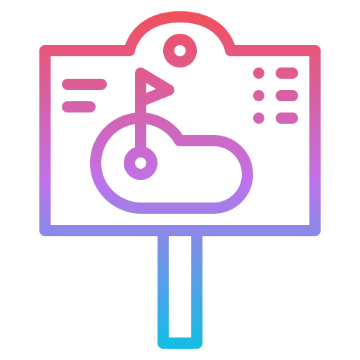 poteau indicateur Iconixar Gradient Icône