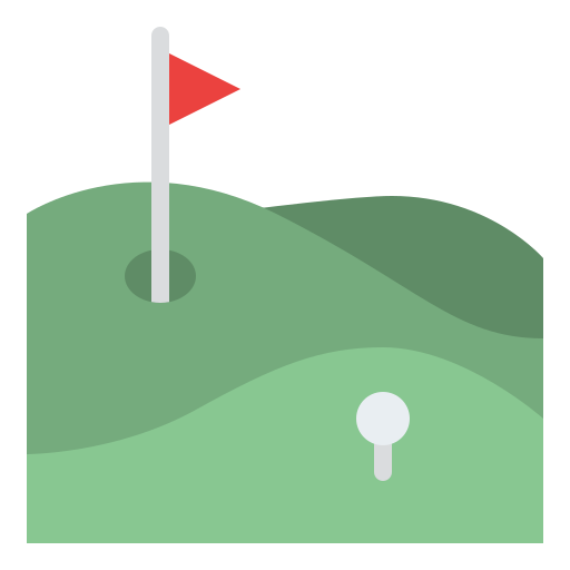 corso di golf Iconixar Flat icona
