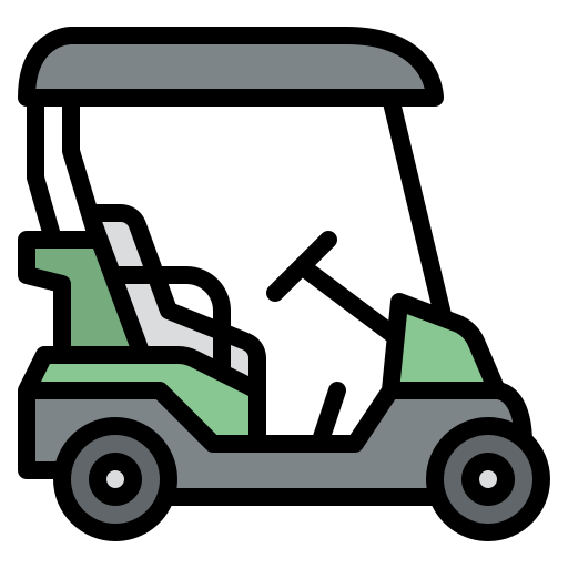 golf cart Iconixar Lineal Color icona