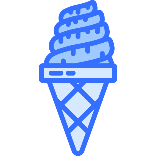 Ice cream Coloring Blue icon