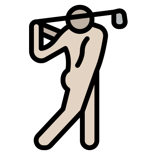 golfspieler Iconixar Lineal Color icon