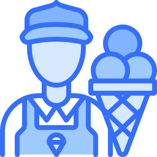 Seller Coloring Blue icon