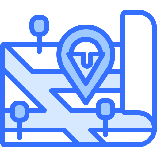 Map Coloring Blue icon