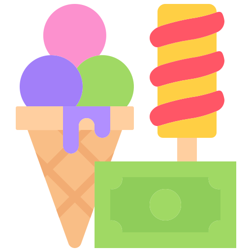 アイスクリーム Coloring Flat icon