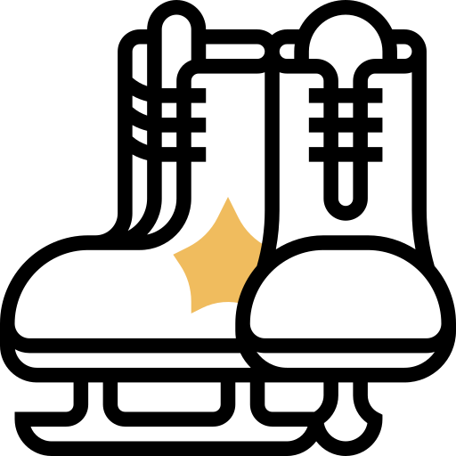 아이스 스케이팅 신발 Meticulous Yellow shadow icon