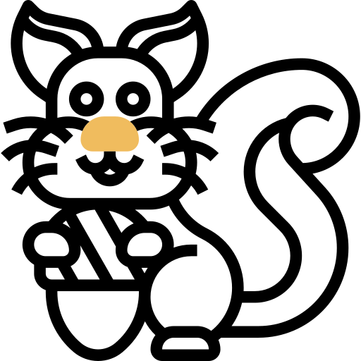 다람쥐 Meticulous Yellow shadow icon