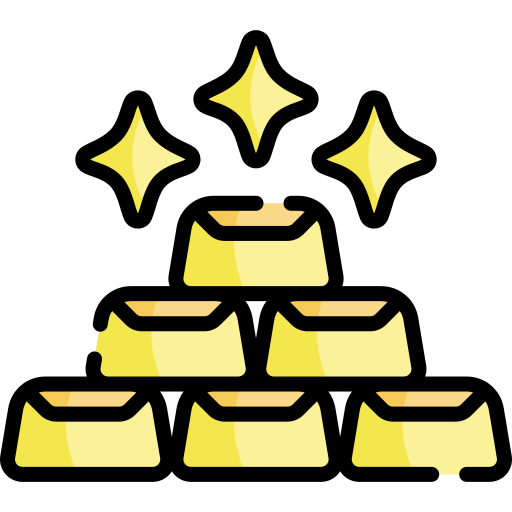 金のインゴット Kawaii Lineal color icon