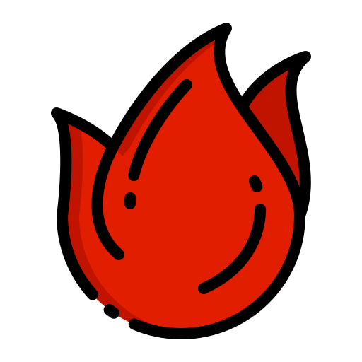 fuego Generic Outline Color icono