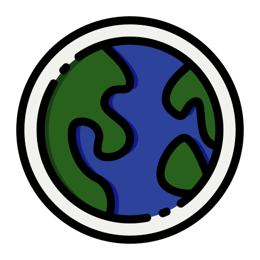 globo Generic Outline Color icona