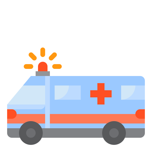 ambulância srip Flat Ícone