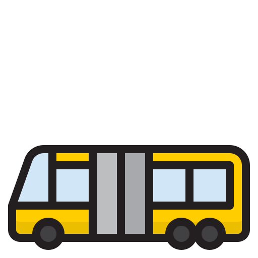 autobus srip Lineal Color ikona