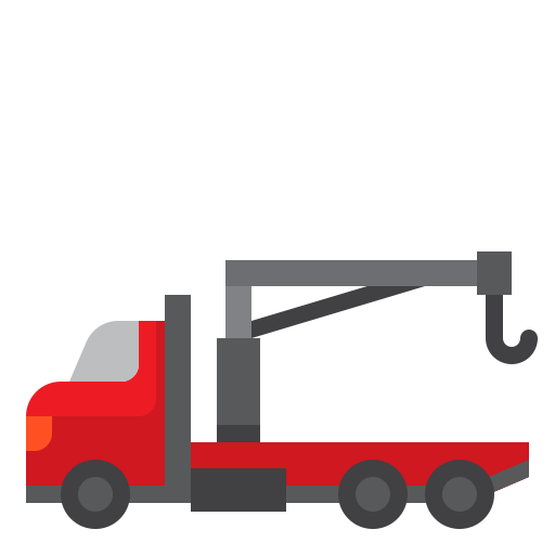 Crane truck srip Flat icon