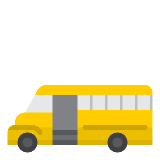 Школьный автобус srip Flat иконка