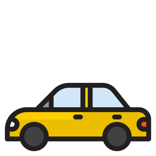 coche srip Lineal Color icono