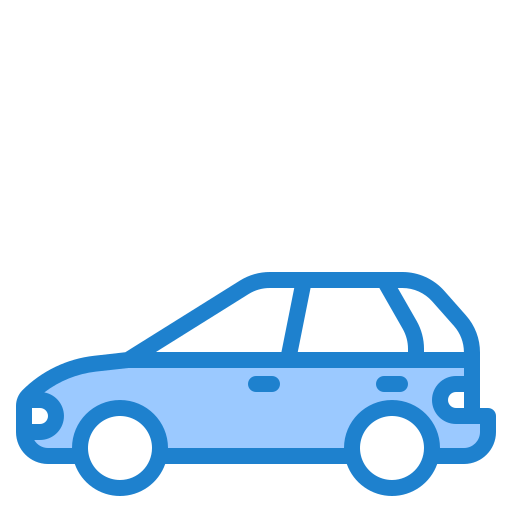 해치백 자동차 srip Blue icon