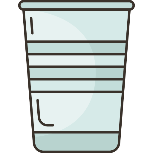Plastic cup Amethys Design Lineal Color icon