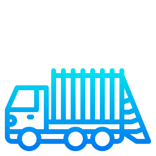 Garbage truck srip Gradient icon