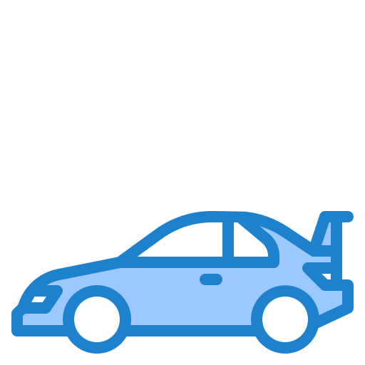 Sport car srip Blue icon