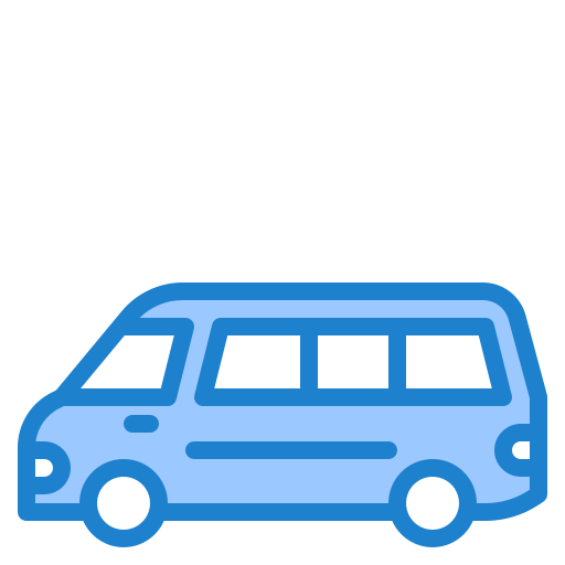 minibus srip Blue icoon