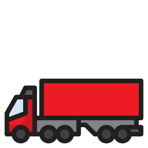 camion da carico srip Lineal Color icona