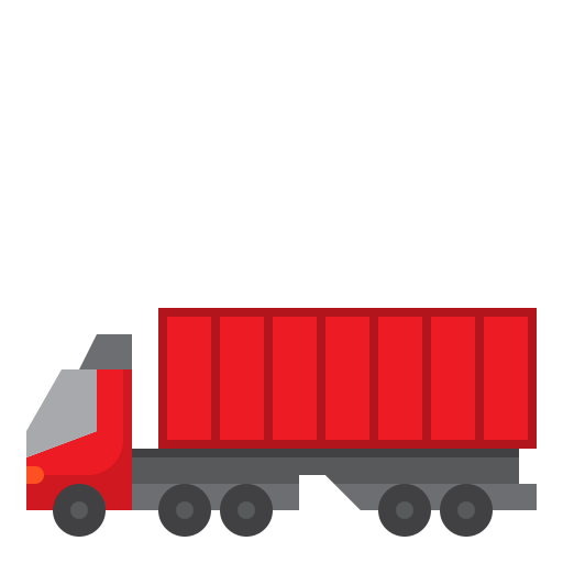 ciężarówka towarowa srip Flat ikona