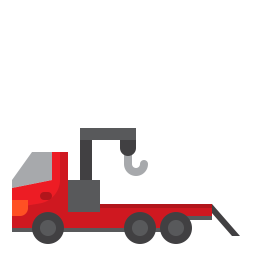 camión de remolque srip Flat icono