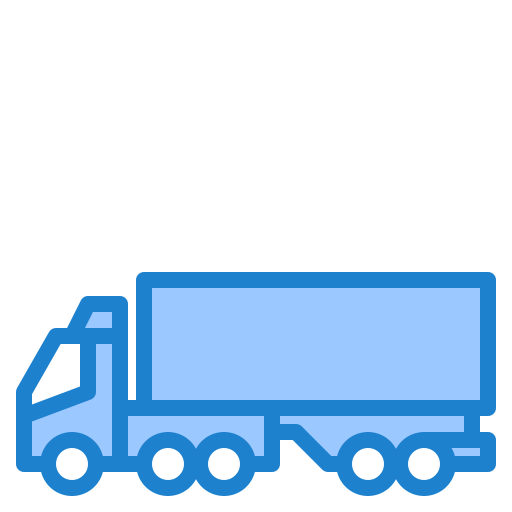 Cargo truck srip Blue icon