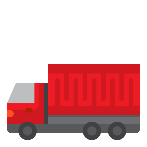 camion da carico srip Flat icona
