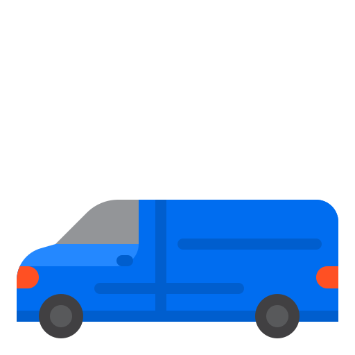 camioneta srip Flat icono