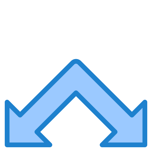 abajo srip Blue icono