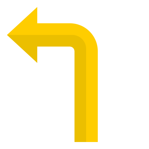 Turn left srip Flat icon